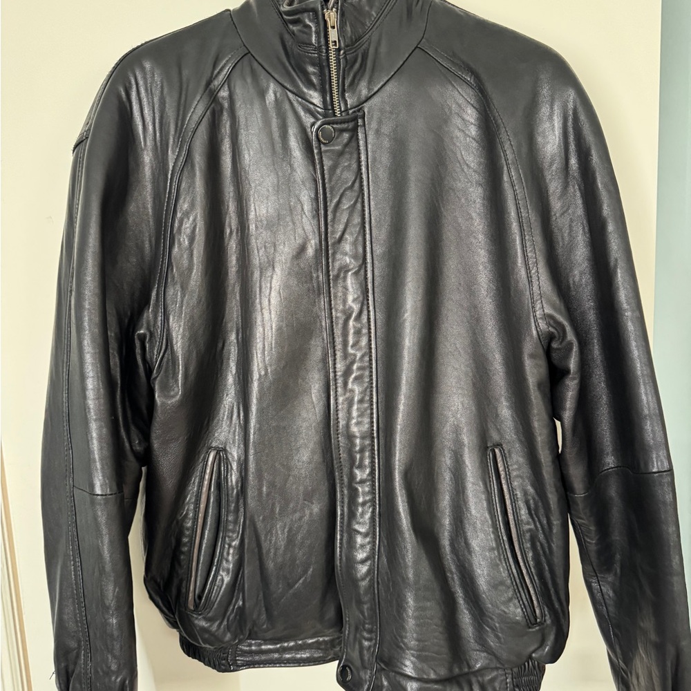 Men's Black Leather Jacket